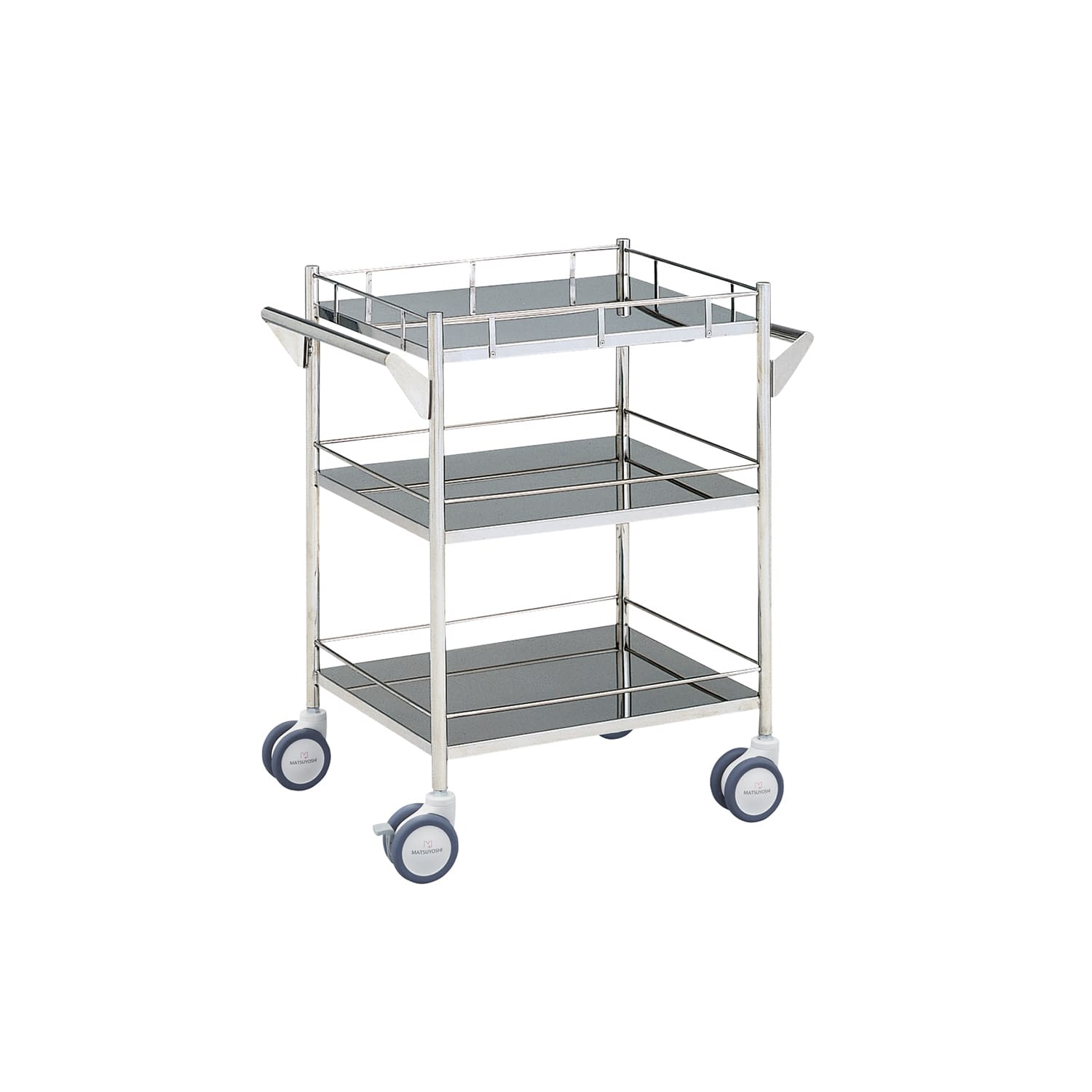 マツヨシ回診車 三段 器械台 01-2255-50 マツヨシ(松吉医科器械) MY
