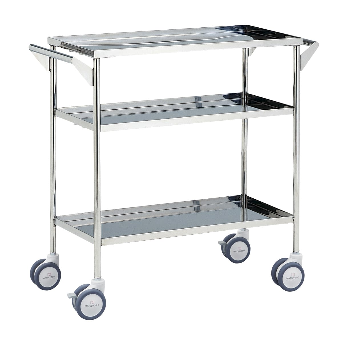 マツヨシ回診車 三段 器械台 01-2295-53 MATSUYOSHI MY-1024(600X450X850)