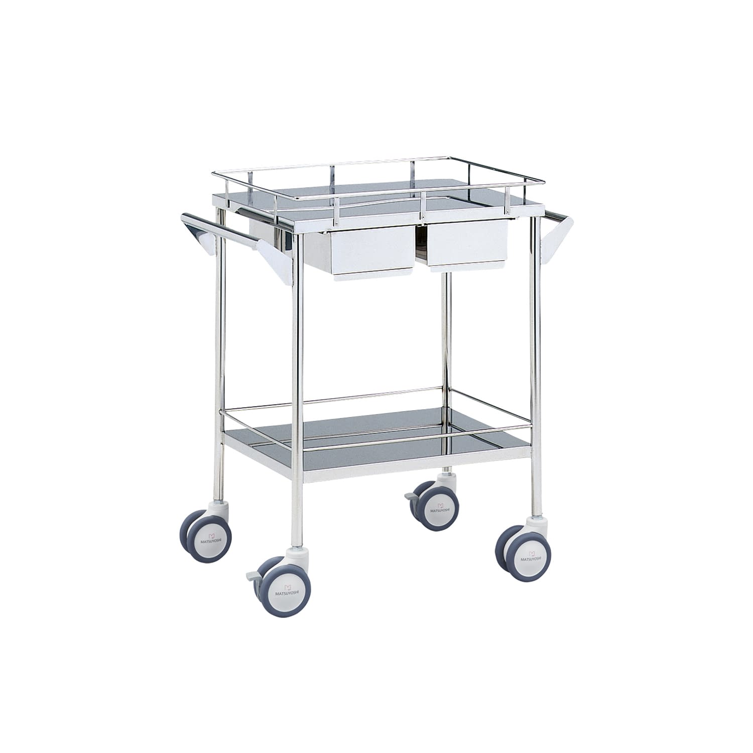 マツヨシ回診車 引出付 器械台 01-2305-50 MATSUYOSHI MY-1041(600X450X800)