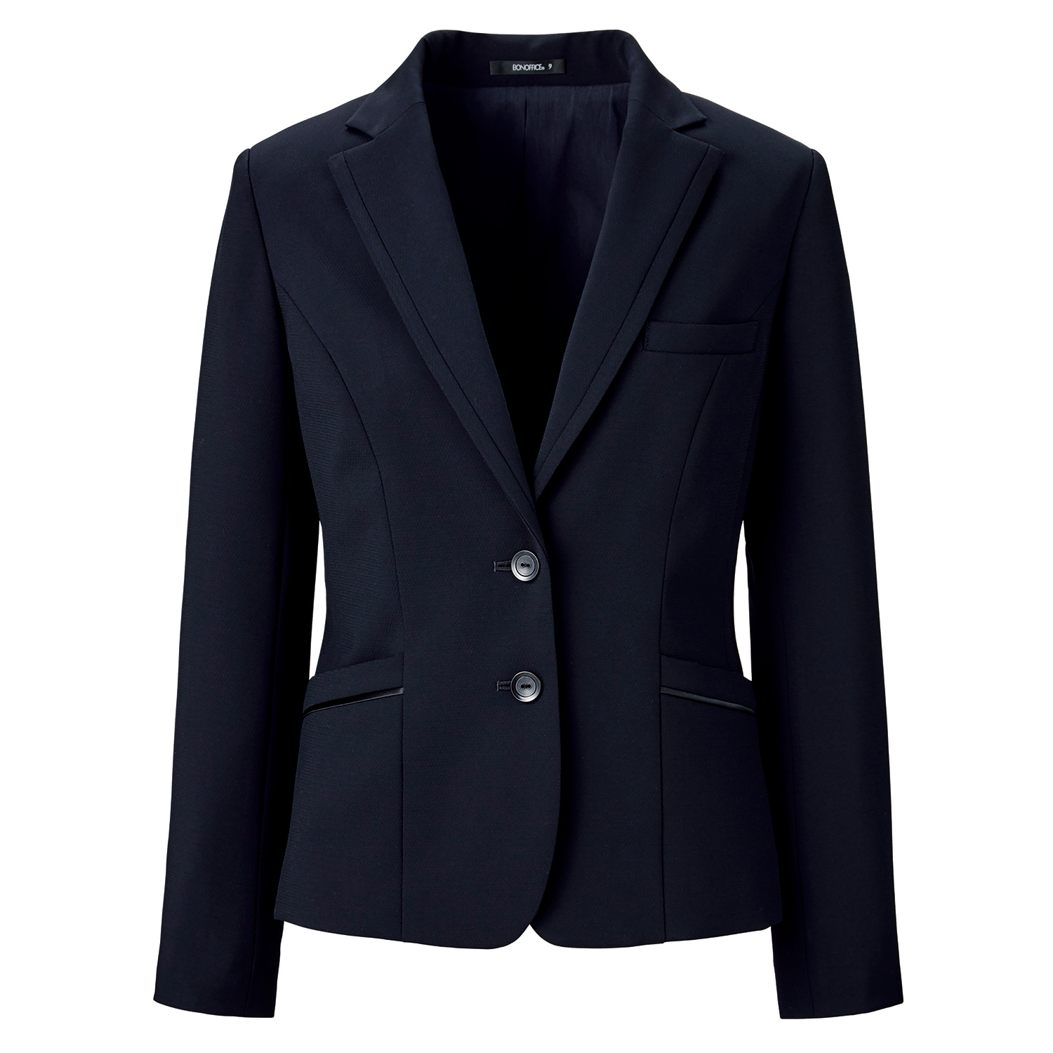 ジャケット 事務服 25-6579-06 BONOFFICE AJ0270-8(17G)ネイビー