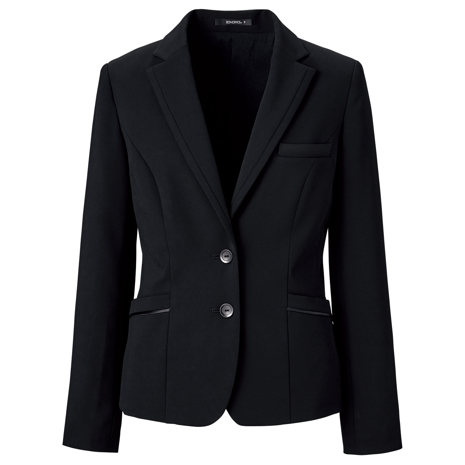 ジャケット 事務服 25-6579-10 BONOFFICE AJ0270-16(7G)ブラック