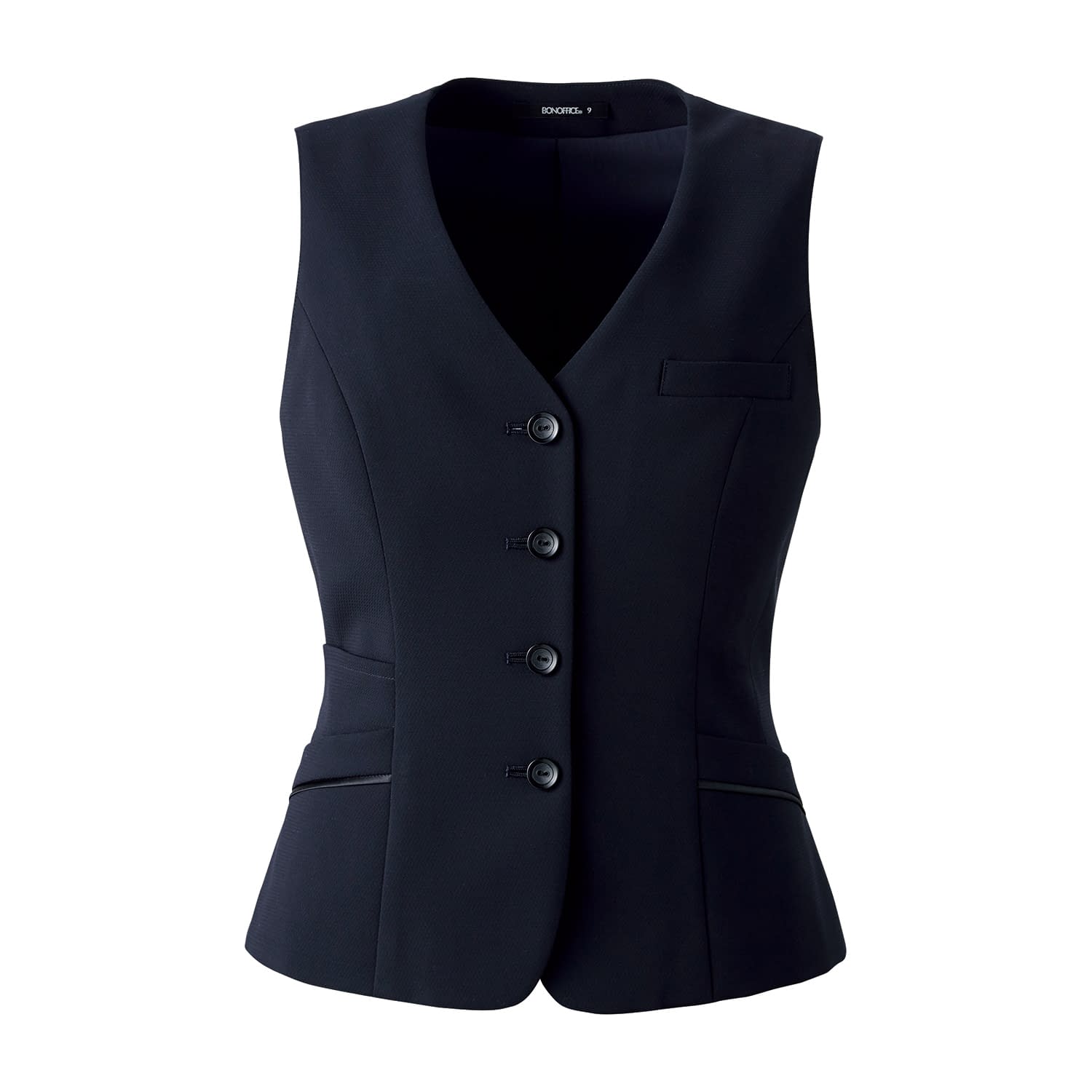 ベスト 事務服 25-6585-07 BONOFFICE AV1271-8(19G)ネイビー