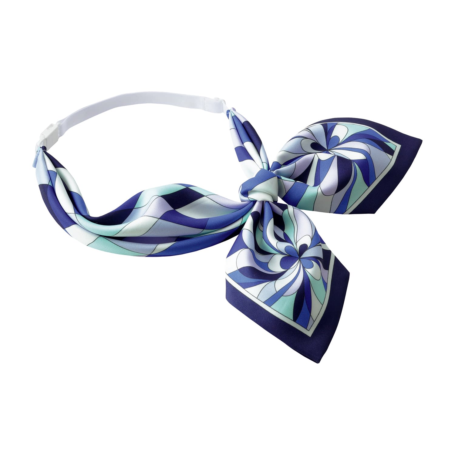 スカーフリボン 事務服 25-6581-00 BONOFFICE BA9134-6(ブルー)