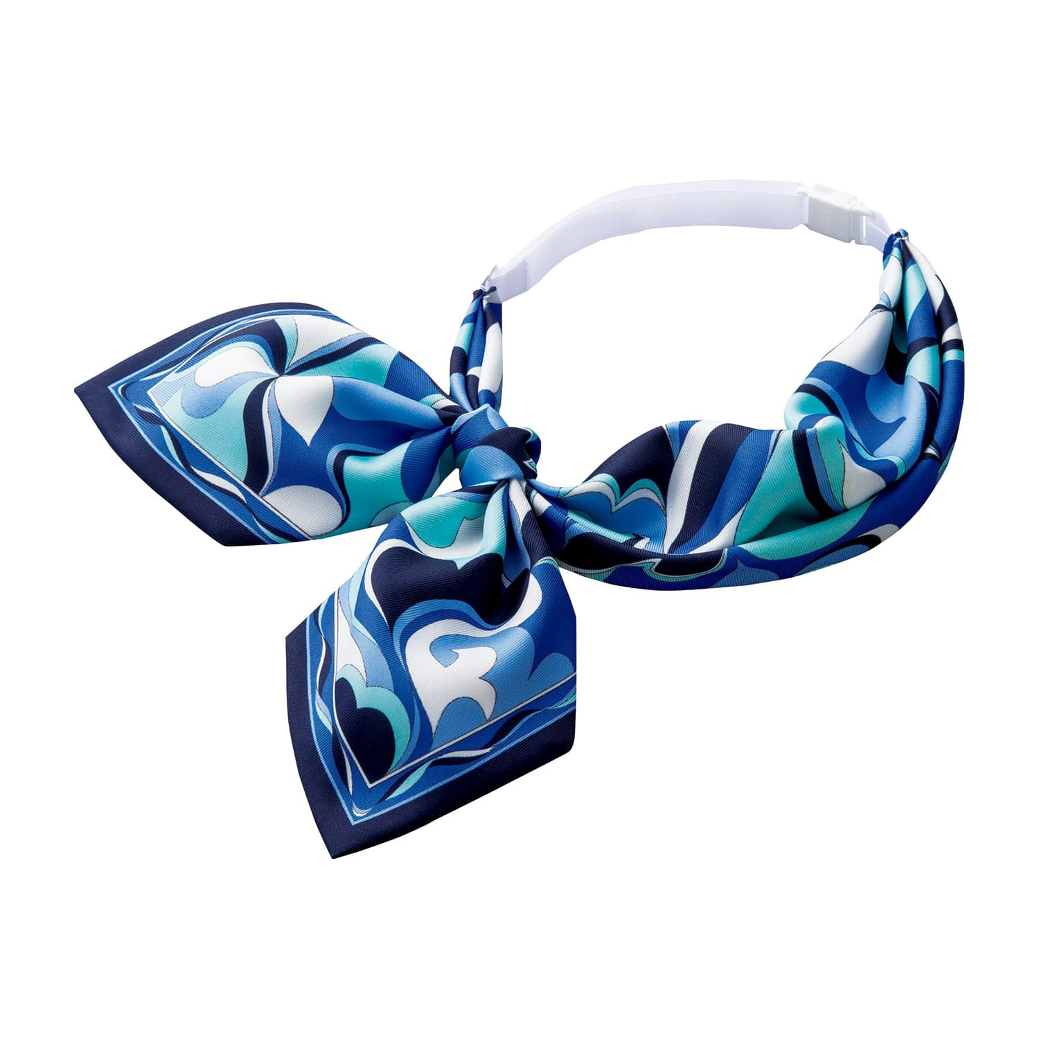 スカーフリボン 事務服 25-6581-04 BONOFFICE BA9137-6(ブルー)