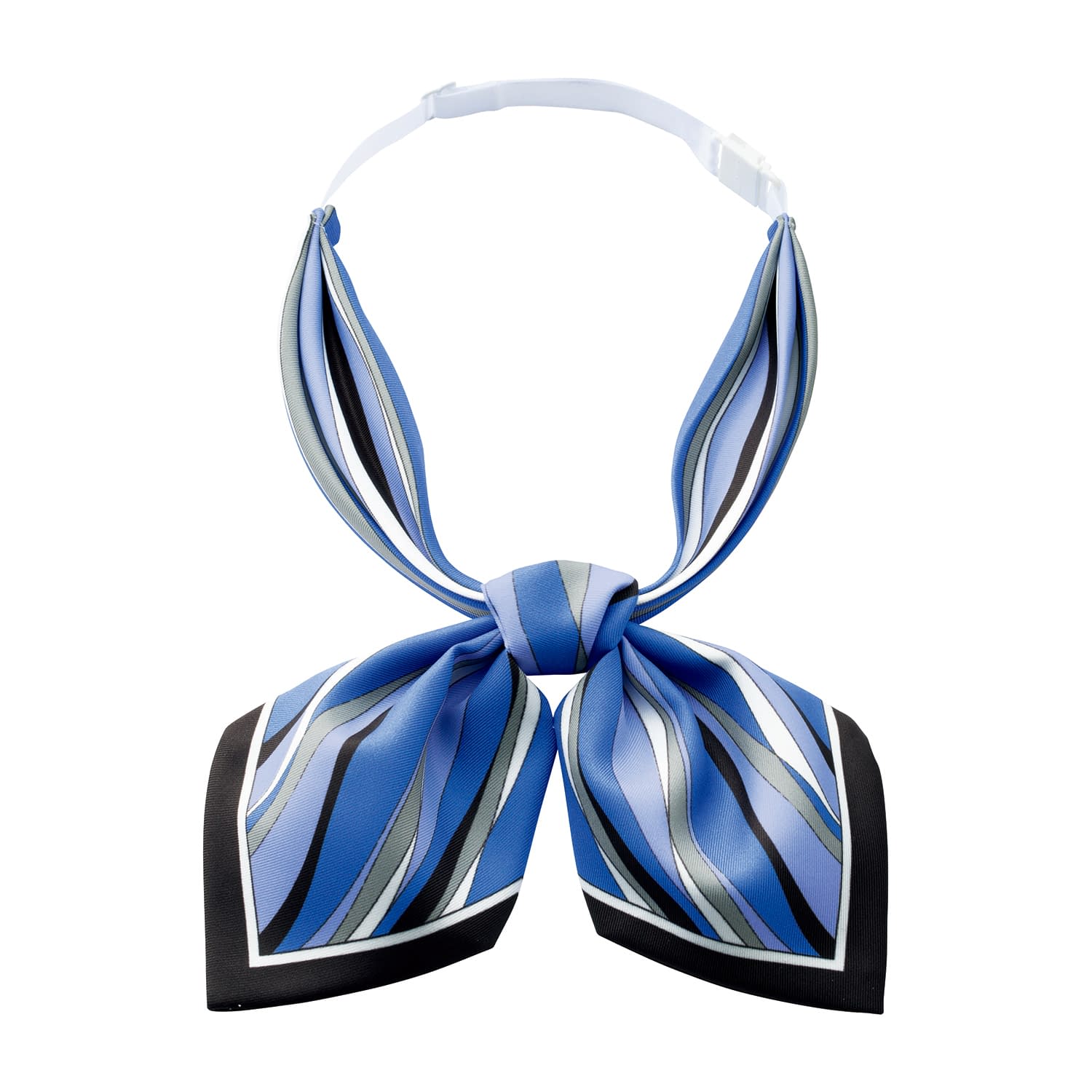 スカーフリボン 事務服 25-6581-08 BONOFFICE BA9141-6(ブルー)