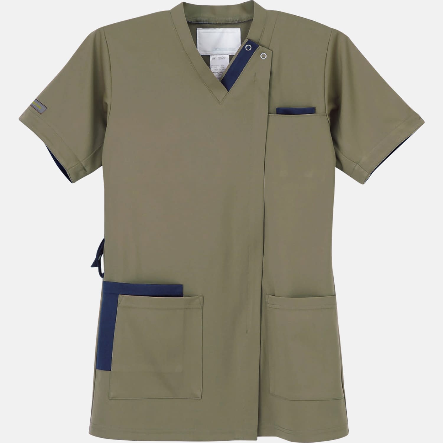 男女兼用スクラブ 25-6511-0304 オリーブ ナガイレーベン AY-5522(L)