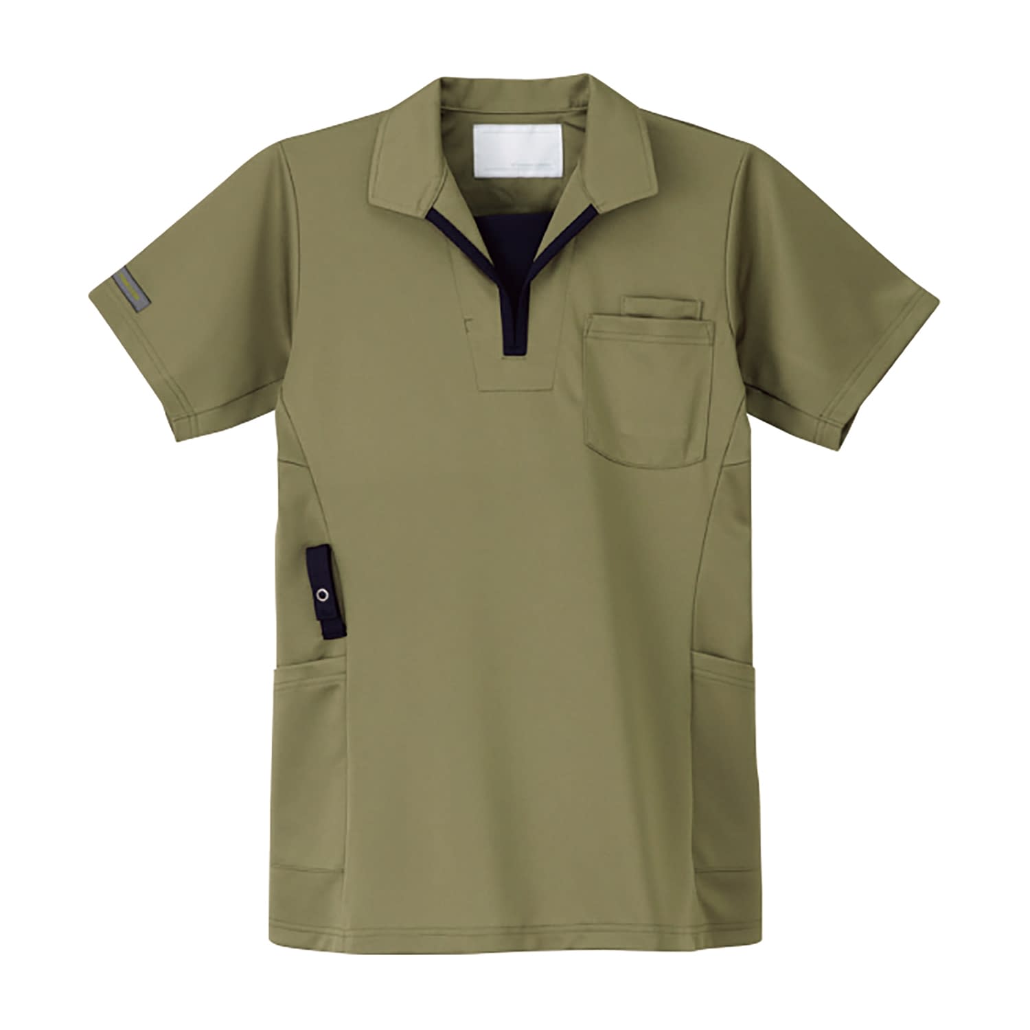 ニットシャツ 25-6528-0504 オリーブ ナガイレーベン JD-3172(BL)