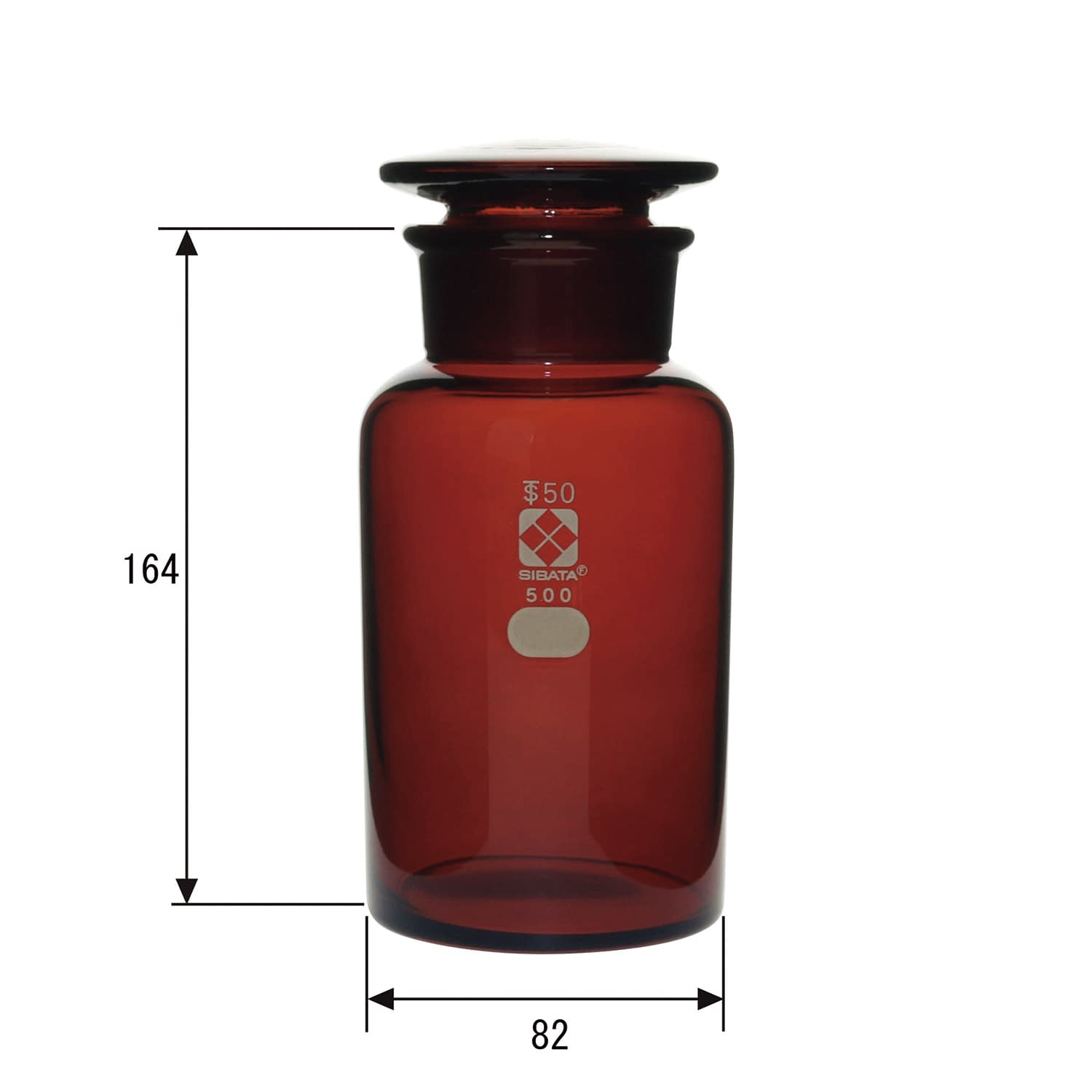 試薬びん 広口(茶褐色) 25-6192-02 柴田科学 017080-120A(120ML)