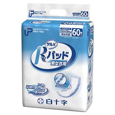PUサルバRパッド(男女共用) 25-7630-00 白十字 33242(60マイイリ