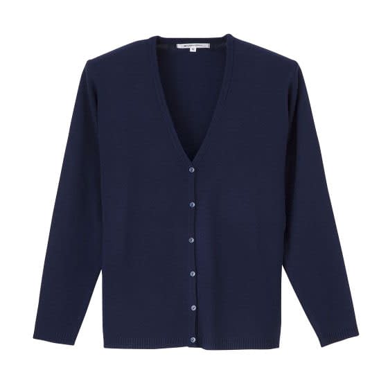 カーディガン 21-6640-0001 ネイビー ナガイレーベン CH-2100(M)