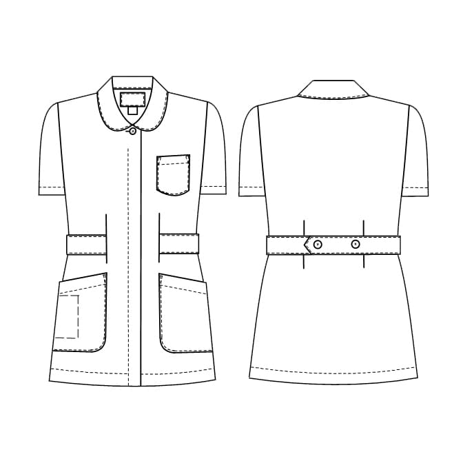 女子上衣 HO-1912(M)HO-1912(M)ホワイト(24-8132-01-01)【ナガイレーベン】(販売単位:1)