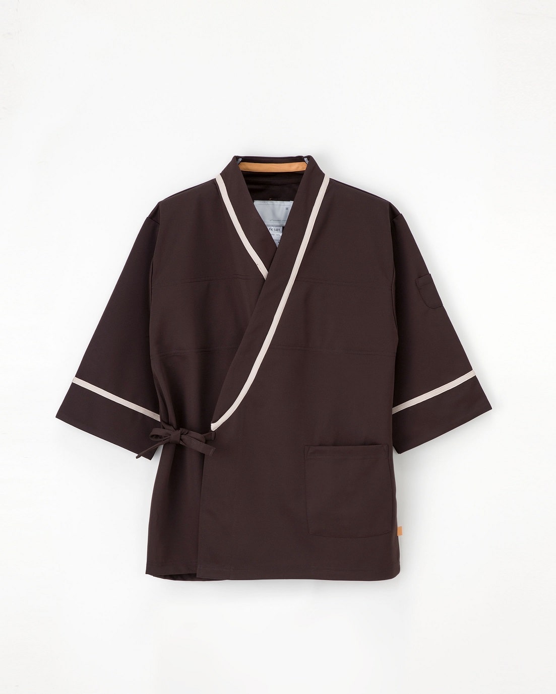 検診衣じんべい型 23-7833-0301 ブラウン ナガイレーベン FK-1481(LL)