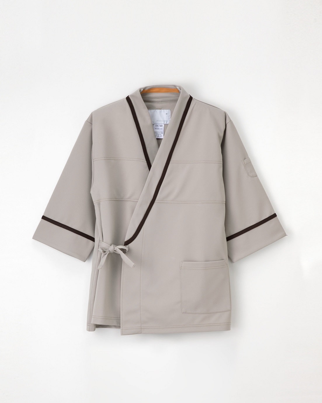 検診衣じんべい型 23-7833-0302 ベージュ ナガイレーベン FK-1481(LL)