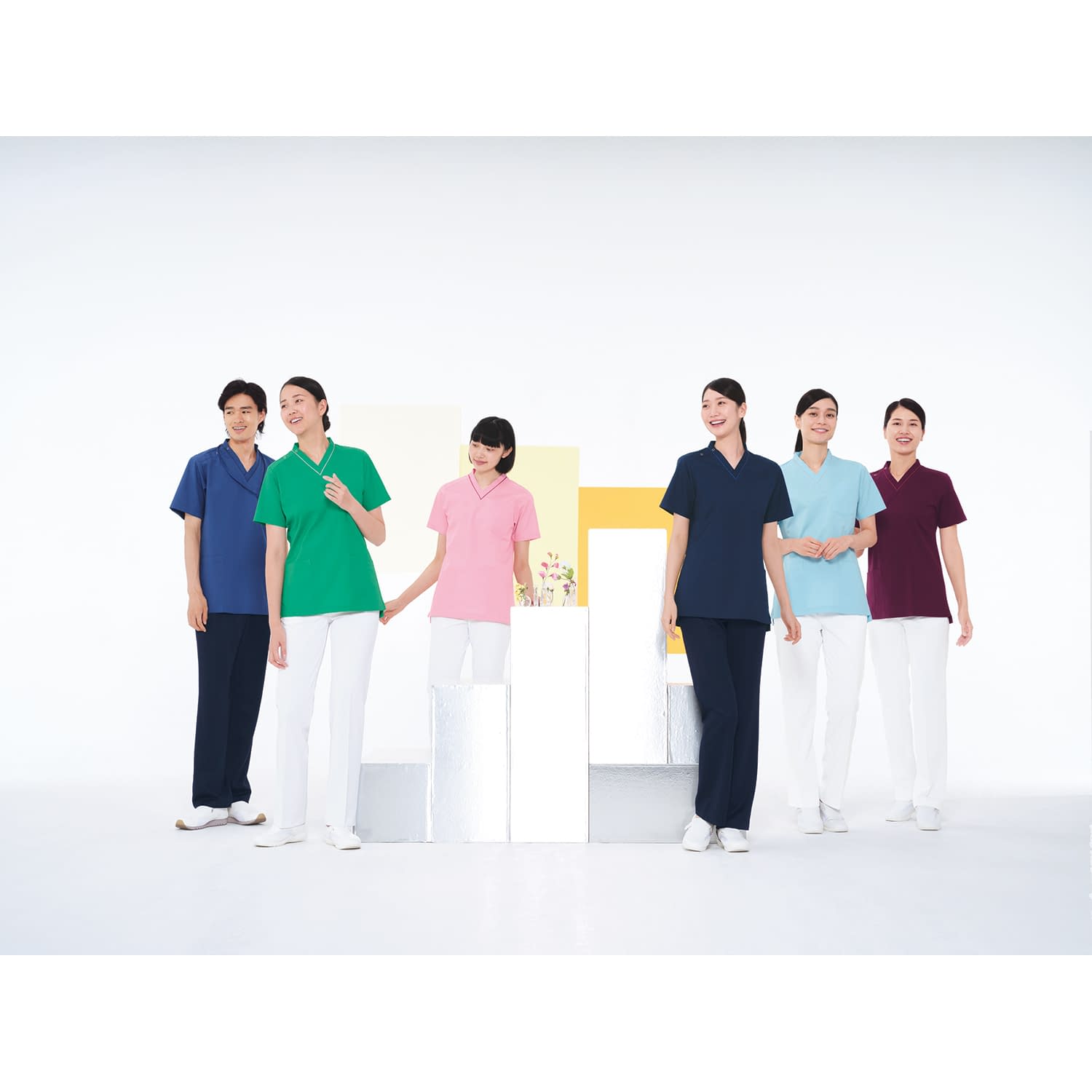 男女兼用上衣 25-6501-0201 ピンク ナガイレーベン SL-5092(M)