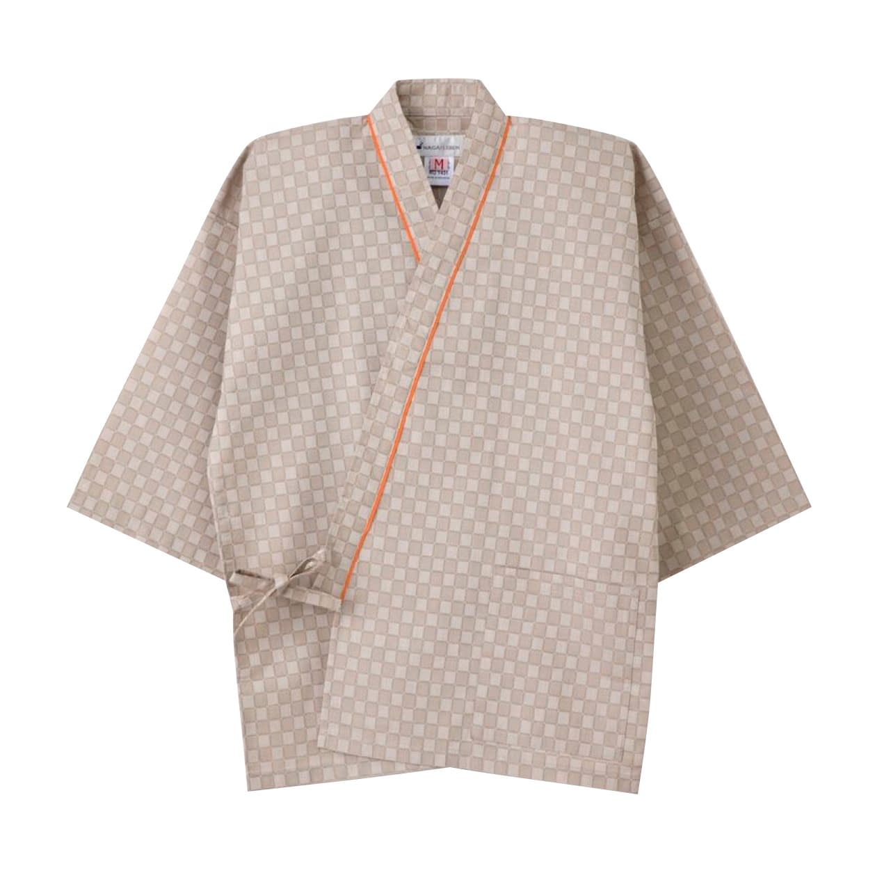 患者衣じんべい型 24-2913-0302 ベージュ ナガイレーベン RG-1451(LL)