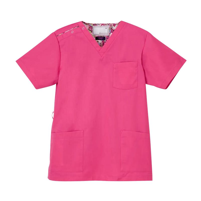 男女兼用スクラブ 24-6525-0304 ディープピンク ナガイレーベン LBL-4372(L)