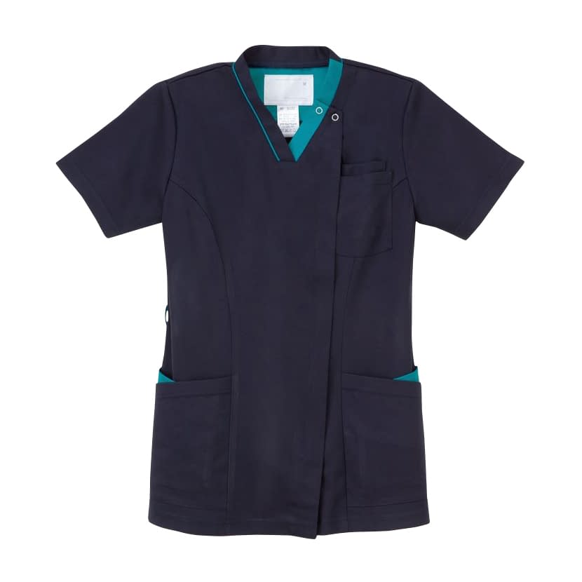 女子スクラブ 24-6983-0005 ネイビー+ターコイズ ナガイレーベン RF-5122(S)