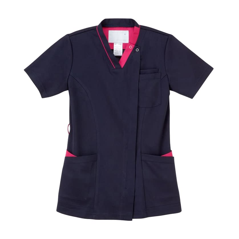 女子スクラブ 24-6983-0401 ネイビー＋ピンク ナガイレーベン RF-5122(EL)