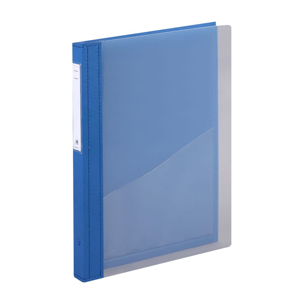 カルテブック(クリヤー)CYC4 A4 カルテバインダー 24-4516-0002 2:ライトブルー LIHITLAB. HB416(A4)2ケツ