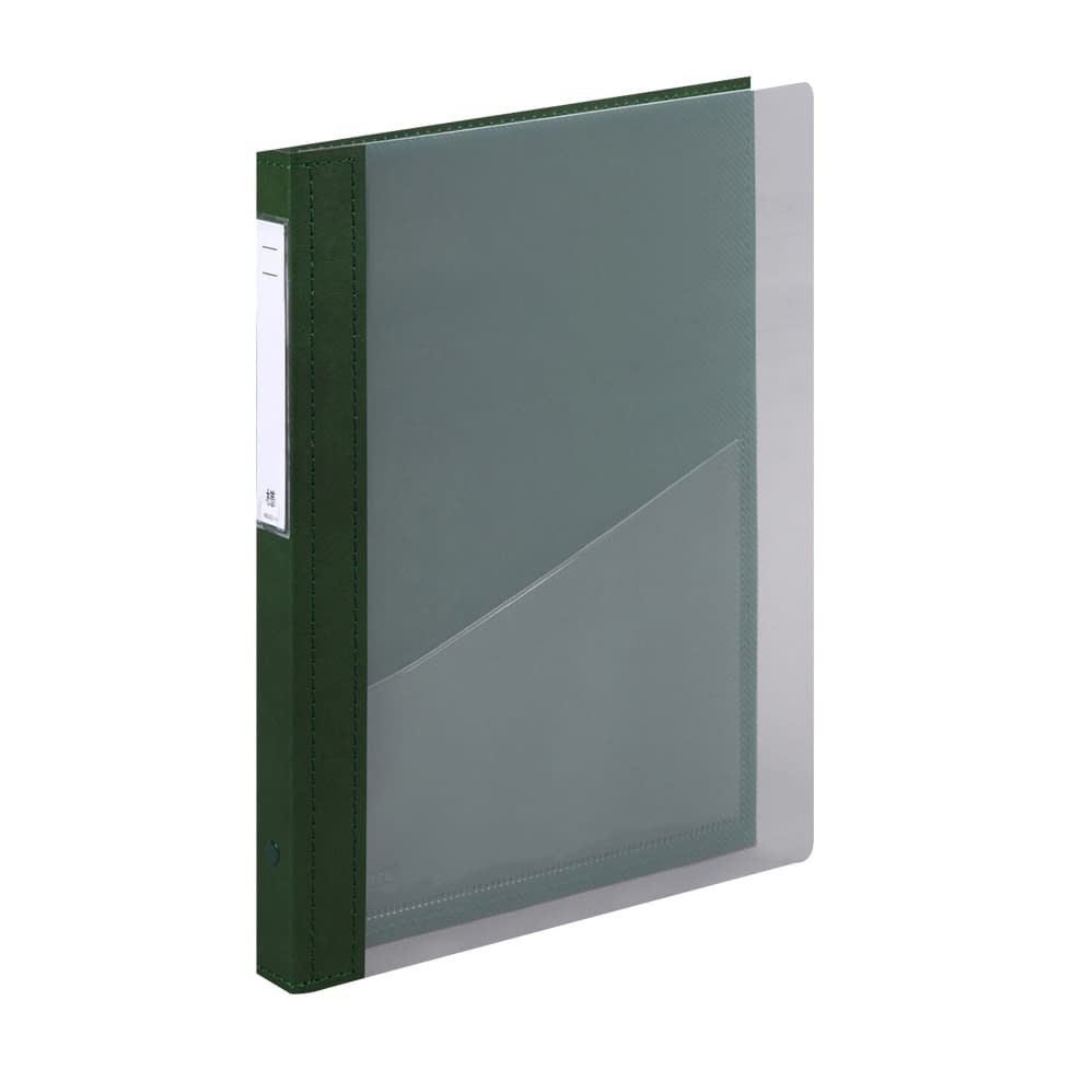 カルテブック(クリヤー)CYC4 A4 カルテバインダー 24-4516-0103 3:グリーン LIHITLAB. HB417(A4)4ケツ