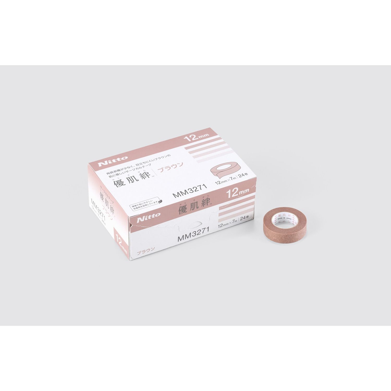 優肌絆 ブラウン 27-1298-00 ニトムズ MM3271(12MMX7M)24カンイリ