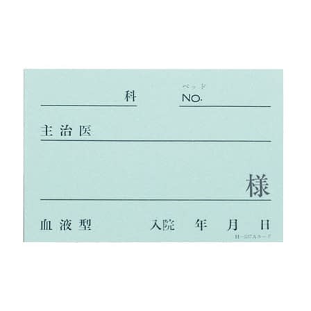 ベッドプレート用カード(Aタイプ) ベッドネーム 09-2300-0001 ブルー ケルン KP-585