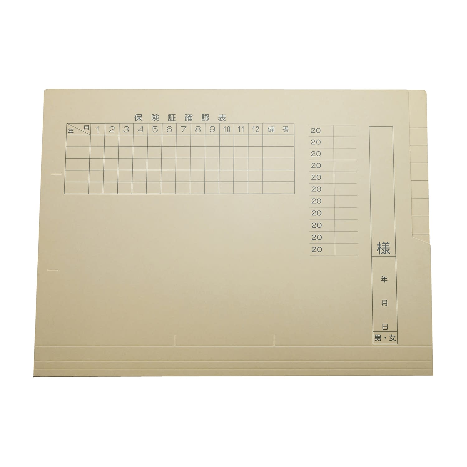 TDカルテフォルダー(A4用) A4用 02-2865-04 ケルン KS-730(ラベルナシ)