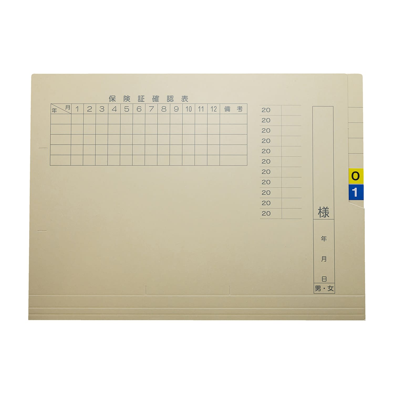 TDカルテフォルダー(A4用) A4用 02-2865-05 ケルン KS-730L(ラベルツキ)