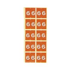 カルテナンバーラベル 02-2895-0006 番号指定：6 ケルン KS-760(30X30MM)100イリ