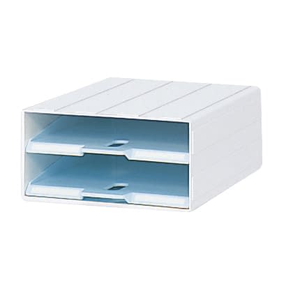 カセッター(HA4タイプ) A4・2段 01-2975-0701 ブルー サカセ化学工業 HA4-K02