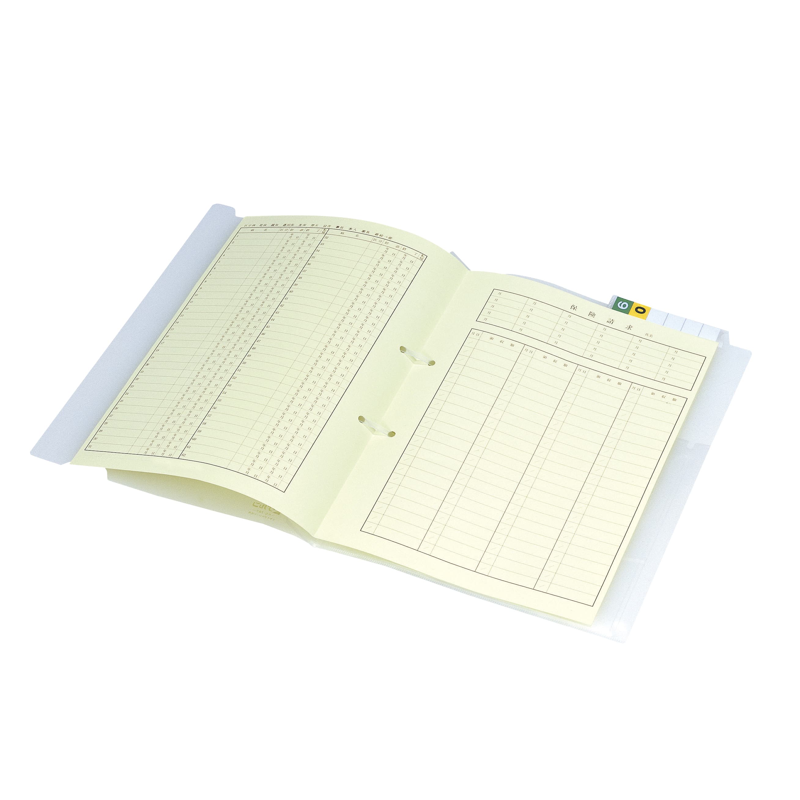 TDカルテフォルダーエニー(A4用) A4/A3二ツ折用・透明 19-5460-00 ケルン KS-747(トウメイ)