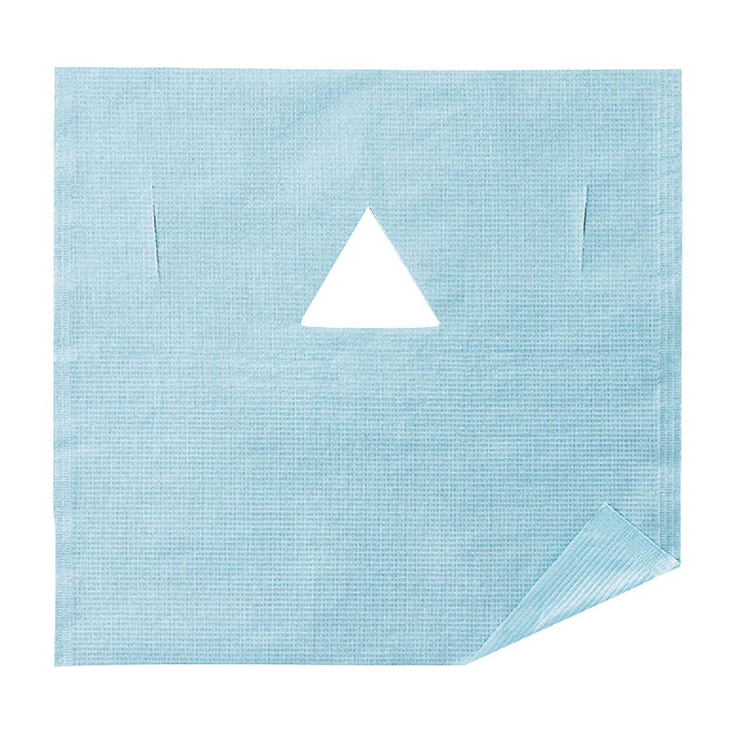 三角穴フェイスガード 歯科用紙エプロン 25-5004-00 竹虎 007160(ブルー)200マイイリ