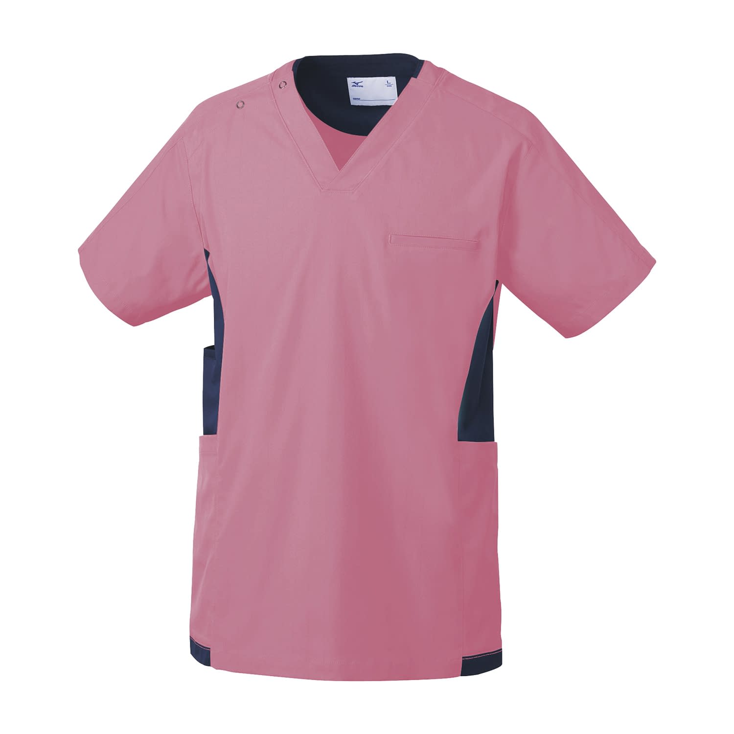 スクラブ(男女兼用) 25-2518-0107 4L ミズノ MZ-0181-C2(ピンク)