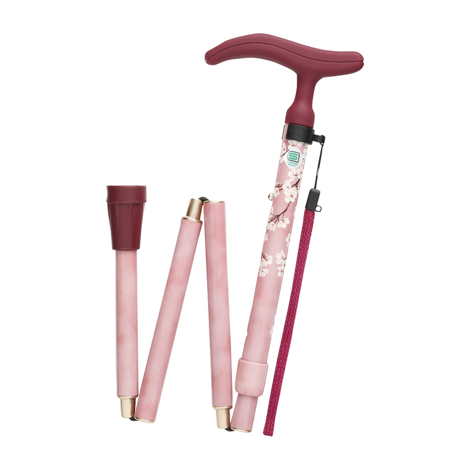 【新着商品】フジホーム アクティブグレース 折畳ステッキ 桜パープル 楽天市場】新色登場！【伸縮式ステッキ】 アクティブグレース 伸縮S