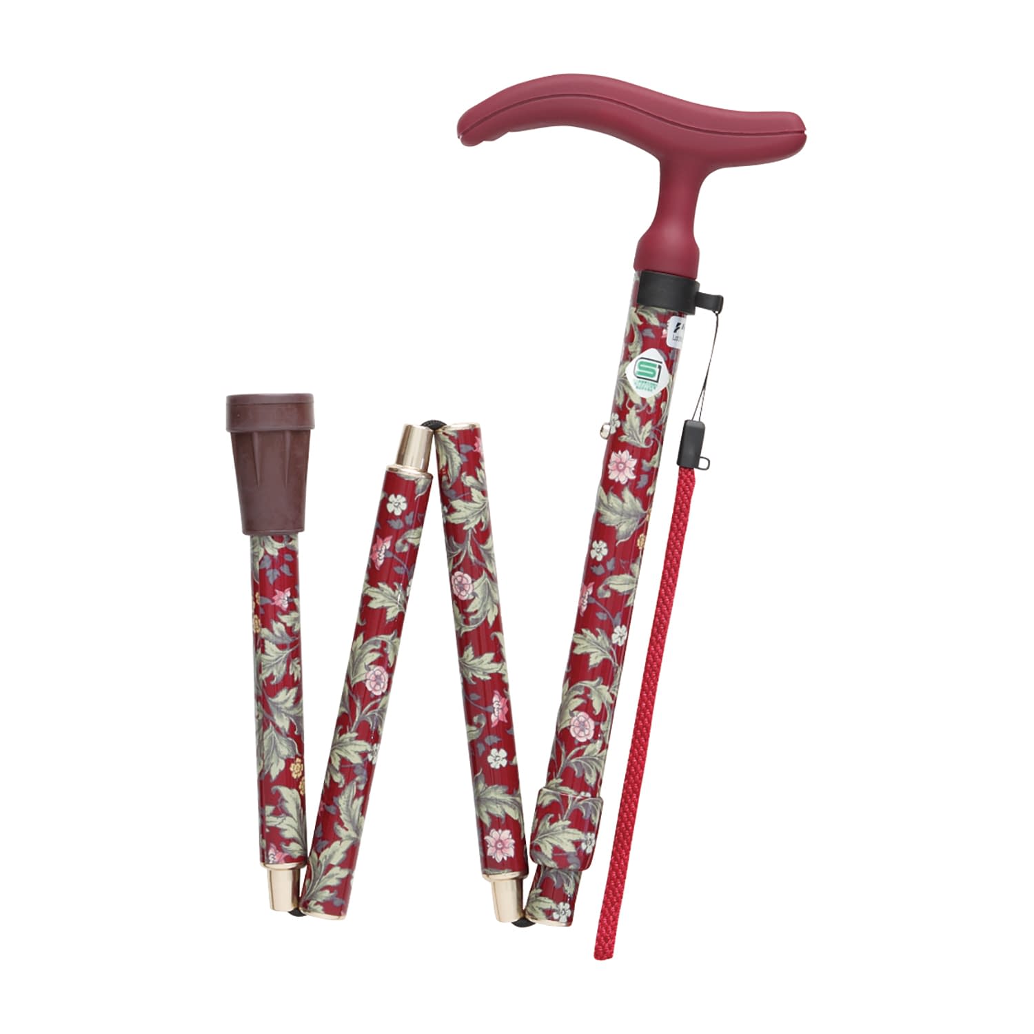 ステッキ アクティブグレース(折畳S 25-5709-02 フジホーム WB3758(ワインレッド)