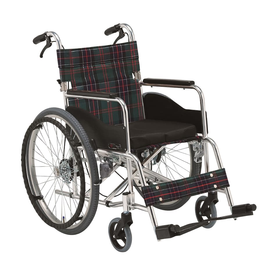 車いす 立ち止まり君(自走・アルミ) 背折れ 23-2524-0103 S－2 松永製作所 AR-201BT-400