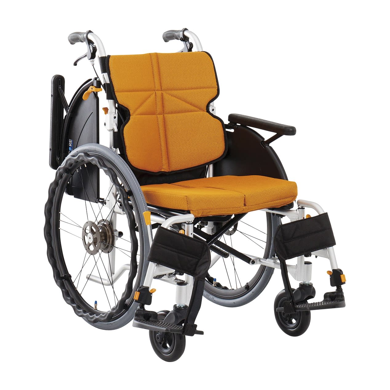 車いす ネクストコアマルチ(自走) 自走用 24-3069-0001 オレンジ 松永製作所 NEXT-31B(タキノウ)