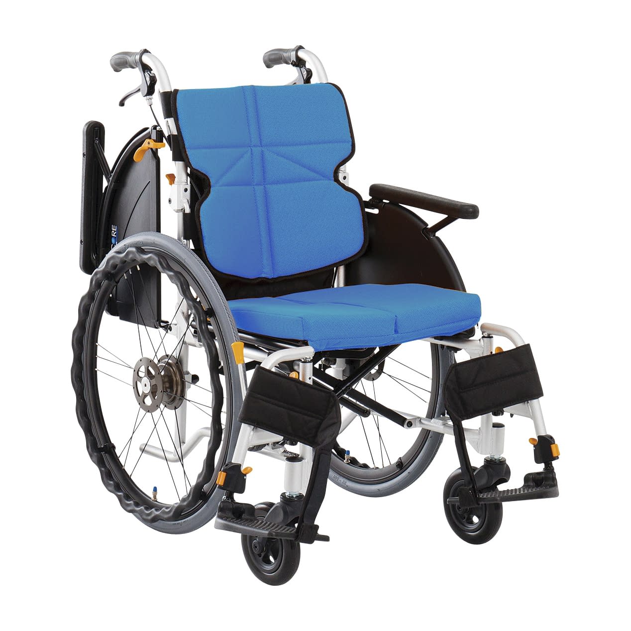 車いす ネクストコアマルチ(自走) 自走用 24-3069-0002 ブルー 松永製作所 NEXT-31B(タキノウ)