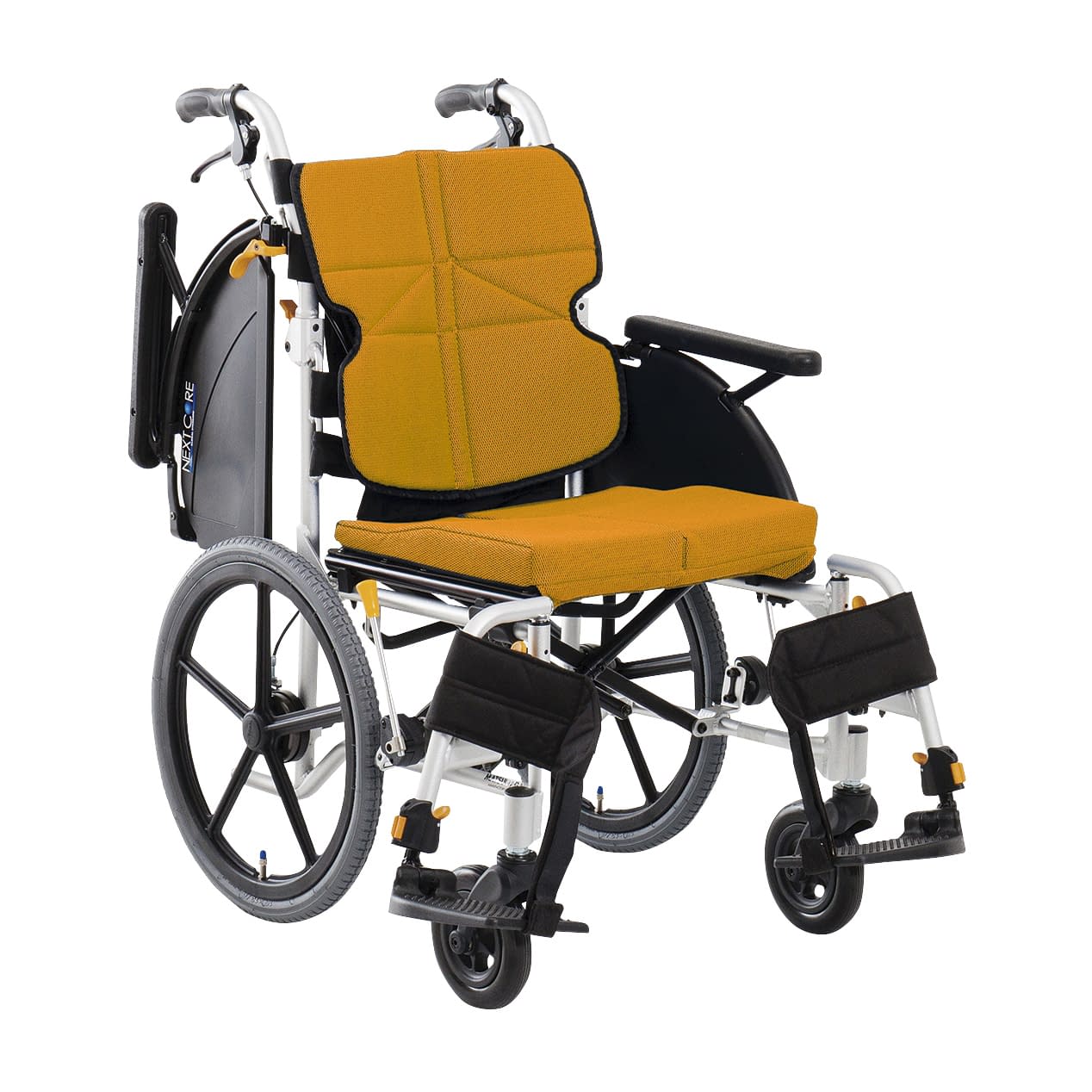 車いす ネクストコアマルチ(介助) 介助用 24-3069-0101 オレンジ 松永製作所 NEXT-41B(タキノウ)