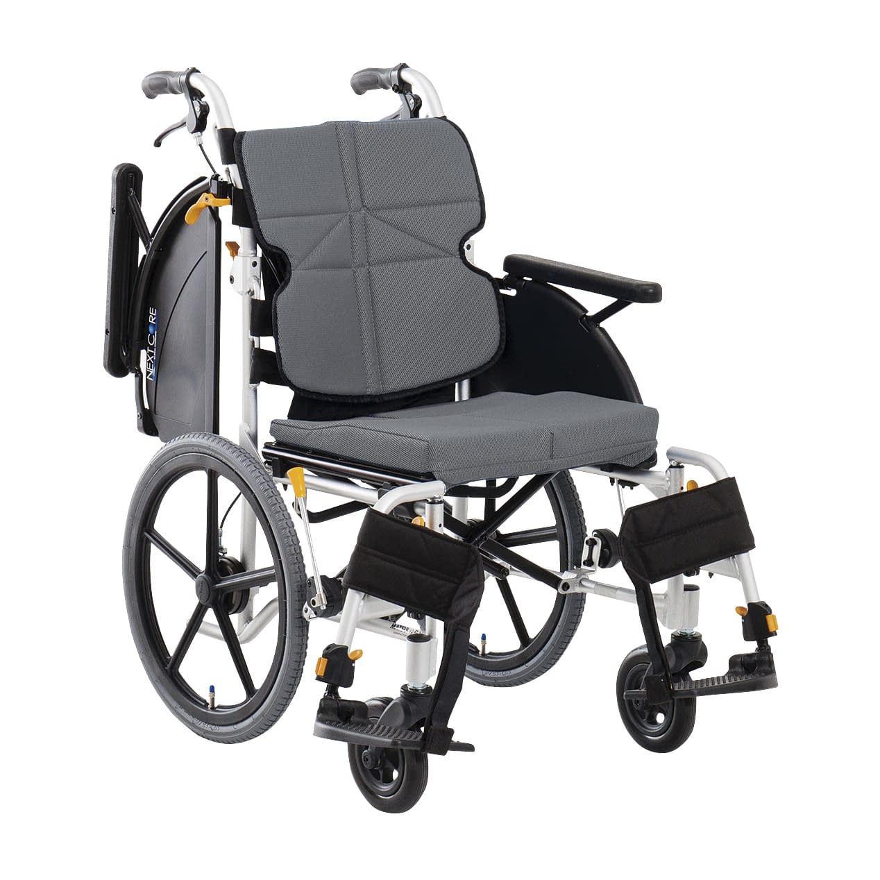 車いす ネクストコアマルチ(介助) 介助用 24-3069-0104 グレー 松永製作所 NEXT-41B(タキノウ)