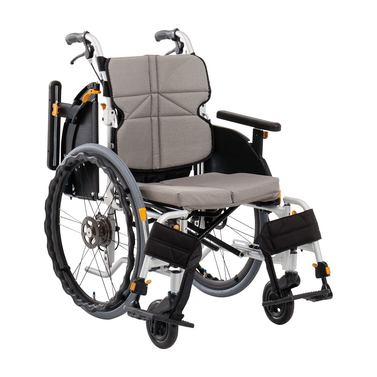 車いす ネクストコアアジャスト(自走 自走用 24-4478-0004 グレー 松永製作所 NEXT-51B(モジュール)