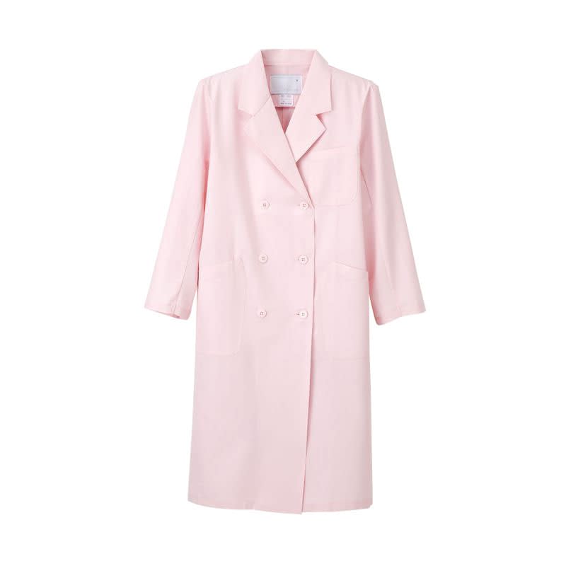 女子ダブル診察衣 16-1685-0203 ピンク ナガイレーベン KEX-5120(L)