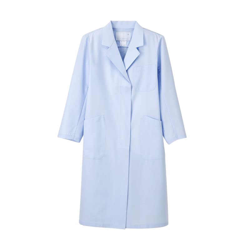 女子シングル診察衣 16-1686-0302 ブルー ナガイレーベン KEX-5130(LL)