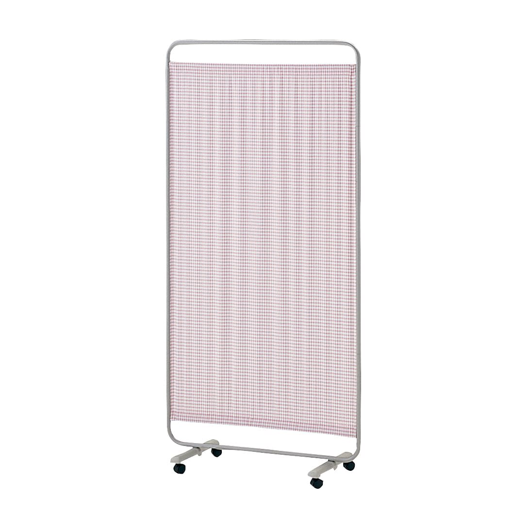 マツヨシファンシースクリーンRP独立 独立型 衝立 02-5131-0001 ピンクチェック MATSUYOSHI MY-N2005