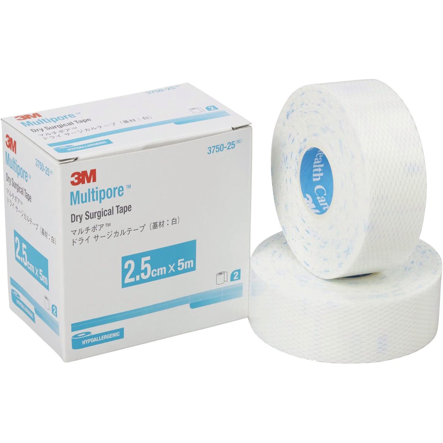 マルチポアドライ サージカルテープ 25-7141-04 スリーエムジャパン 3750-25(2.5CM)2カン【48単位】