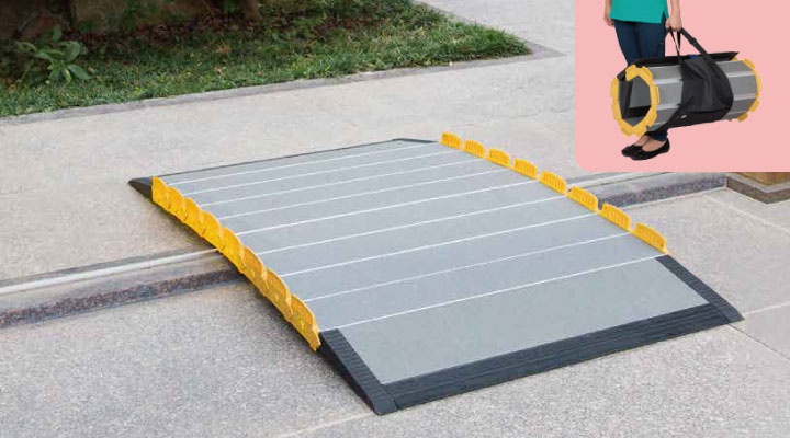 車いす用スロープ段ない・ス ロール 24-7647-00 微笑(シコク) 630-100