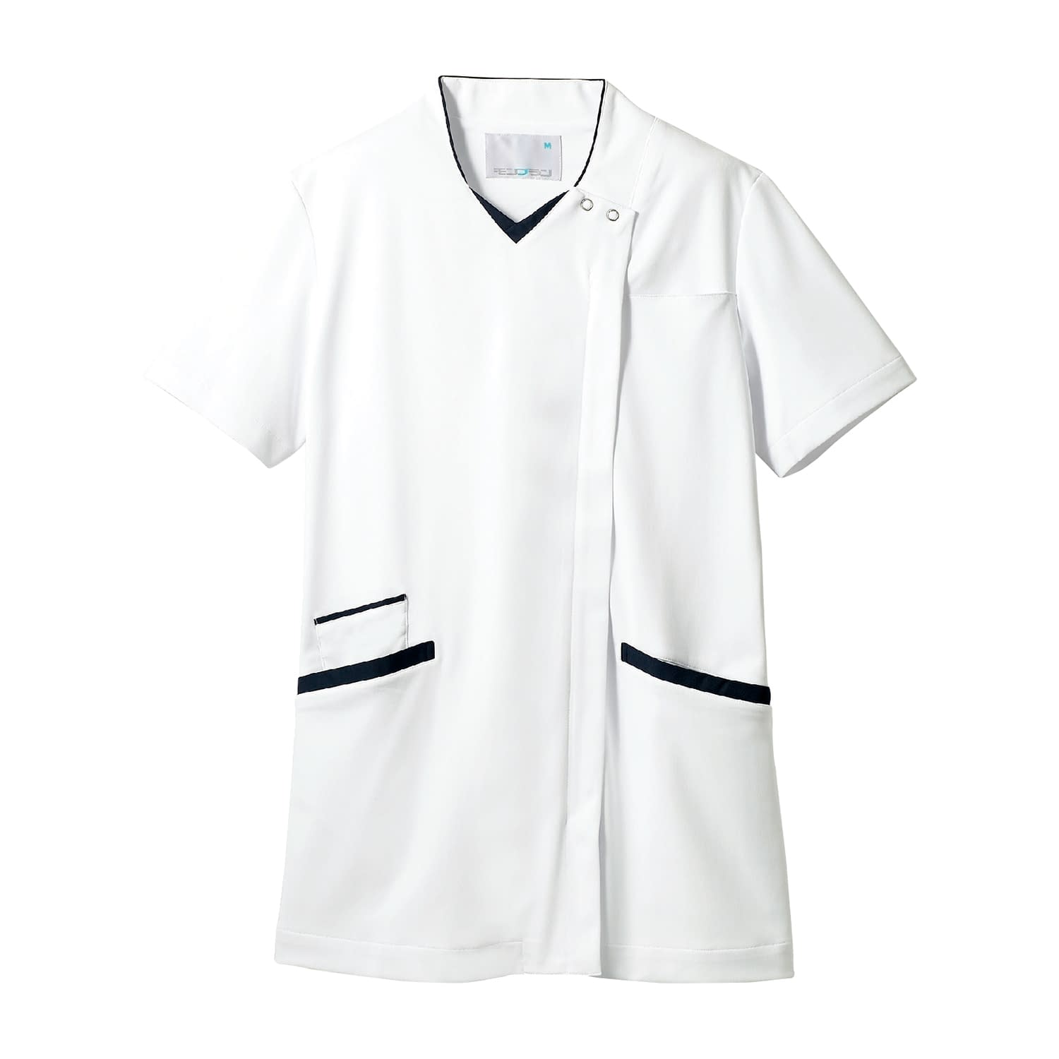 スクラブ(レディス・半袖) 25-6516-0202 M モンブラン 73-2249(シロ/ネイビー)