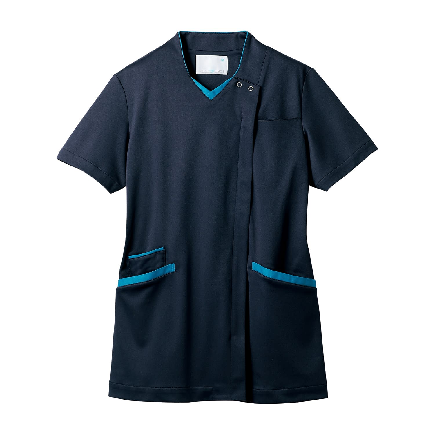 スクラブ(レディス・半袖) 25-6516-0403 L モンブラン 73-2253(Dネイビー/ターコイス