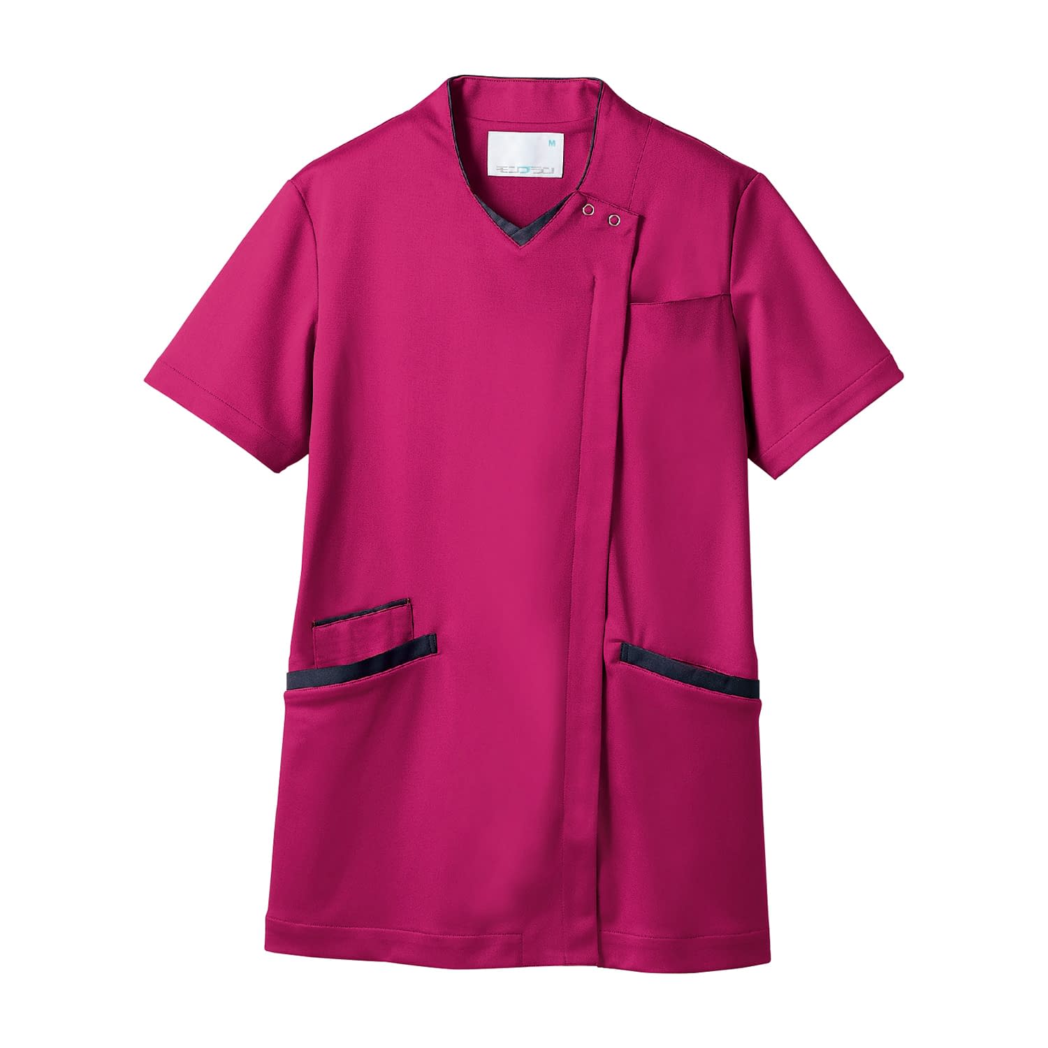 スクラブ(レディス・半袖) 25-6516-0602 M モンブラン 73-2258(バーガンディ/ネイ