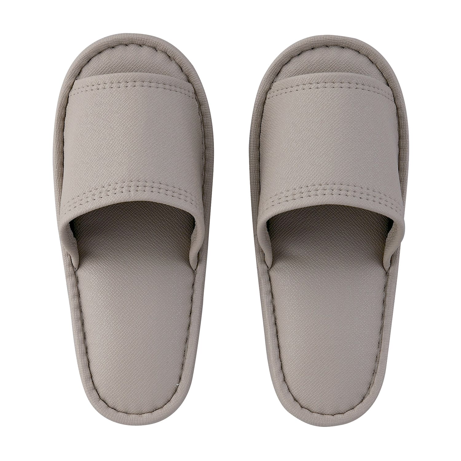 レザー風外縫いスリッパ 25-3220-00 テンダイ 540520(26.5CM)ベージュ